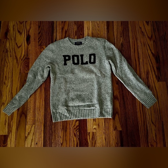 Polo Ralph Lauren Other - Polo RL sweater - Unisex Kids Large - Gray with Polo in hunter green